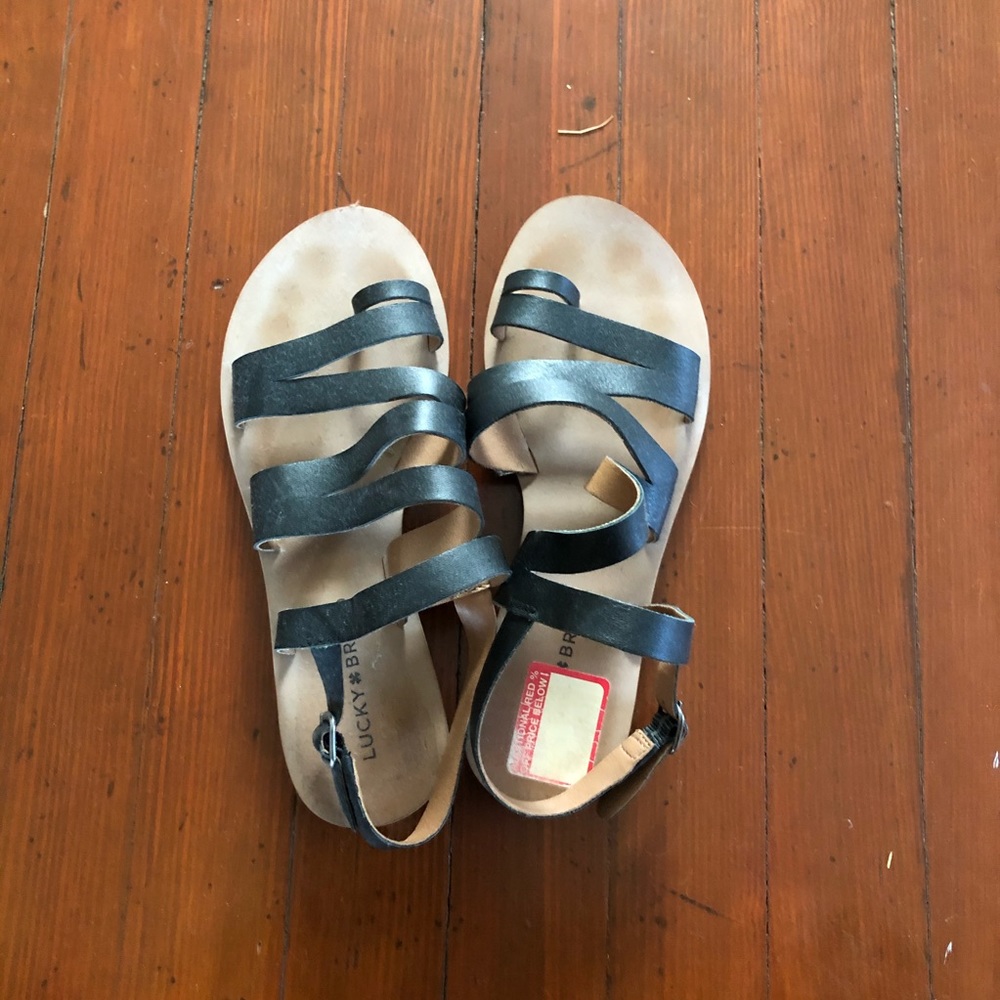Lucky Brand Black Leather Sandals
